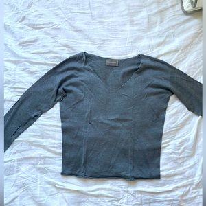 *Zadig&Voltaire* Grey Light Knit Sweater - V-Neck